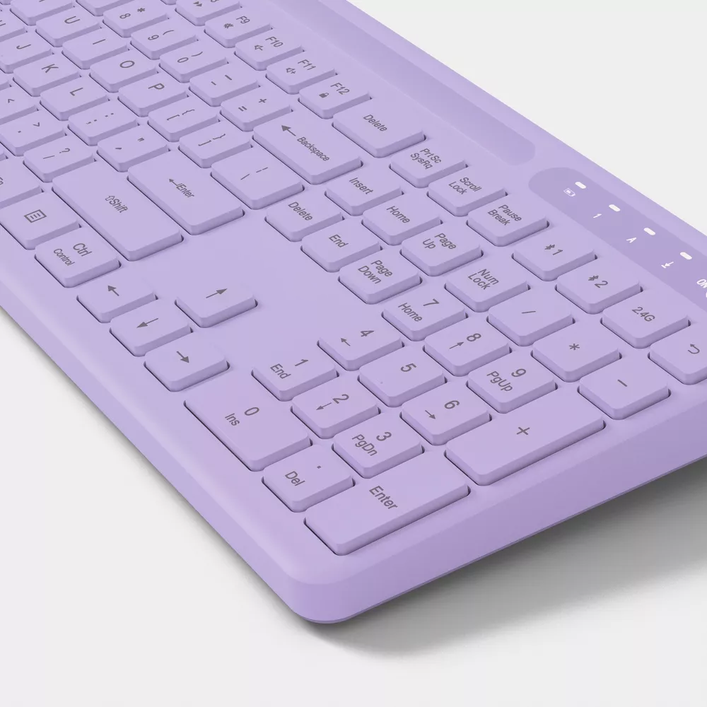 Keyboard Full-Size Dual Wireless Keyboard Built-In Tablet Slot for Office Work