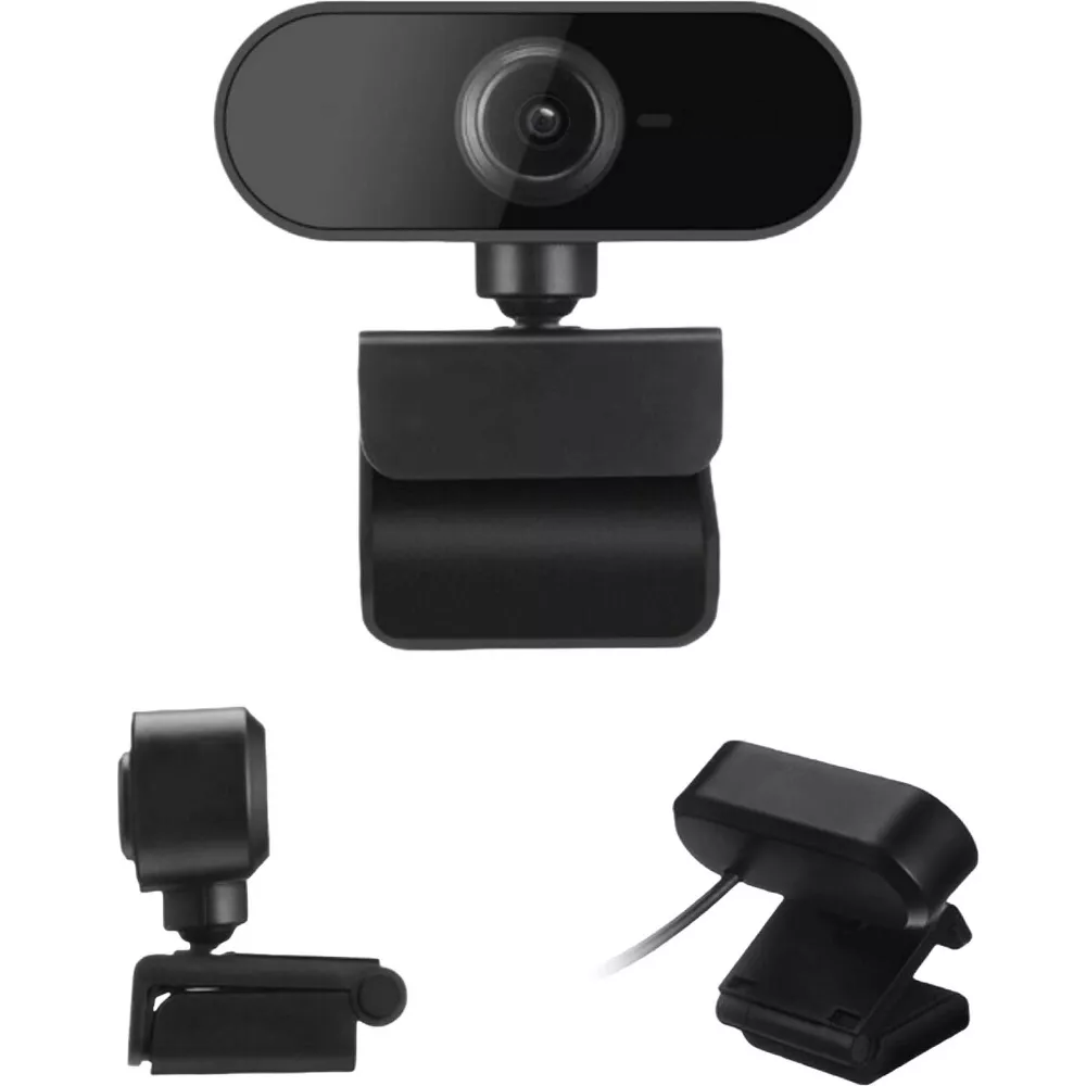 Webcam 1080P Full HD Plug-and-Play USB Webcam with Autofocus & Noise-Reducing Microphone