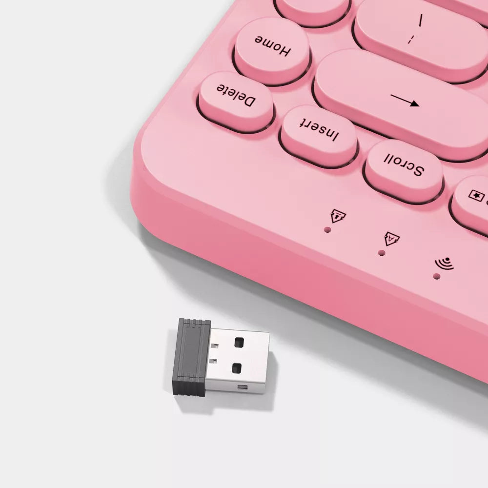 Keyboard Compact Retro Round Key Wireless Office Keyboard