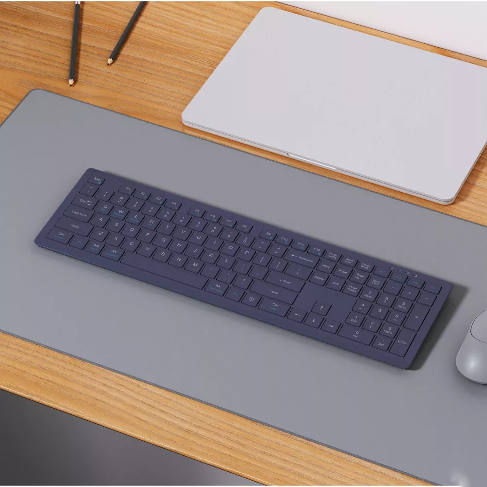 Keyboard Full-Size Dual-Mode Wireless Rechargeable Keyboard with Scissor Switches