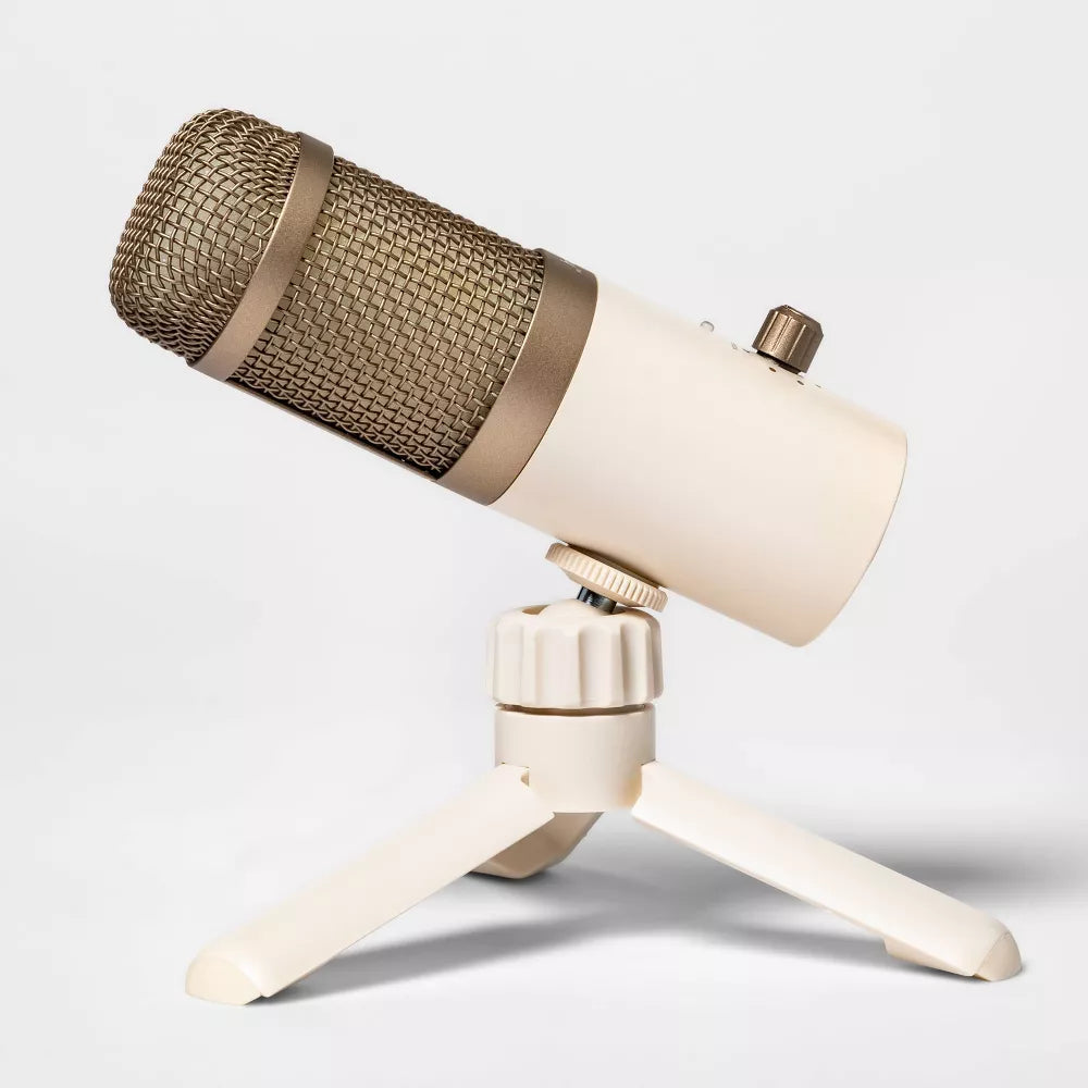 Microphone USB-C Cardioid Condenser Desktop Recording Microphone with Adjustable Tripod Stand