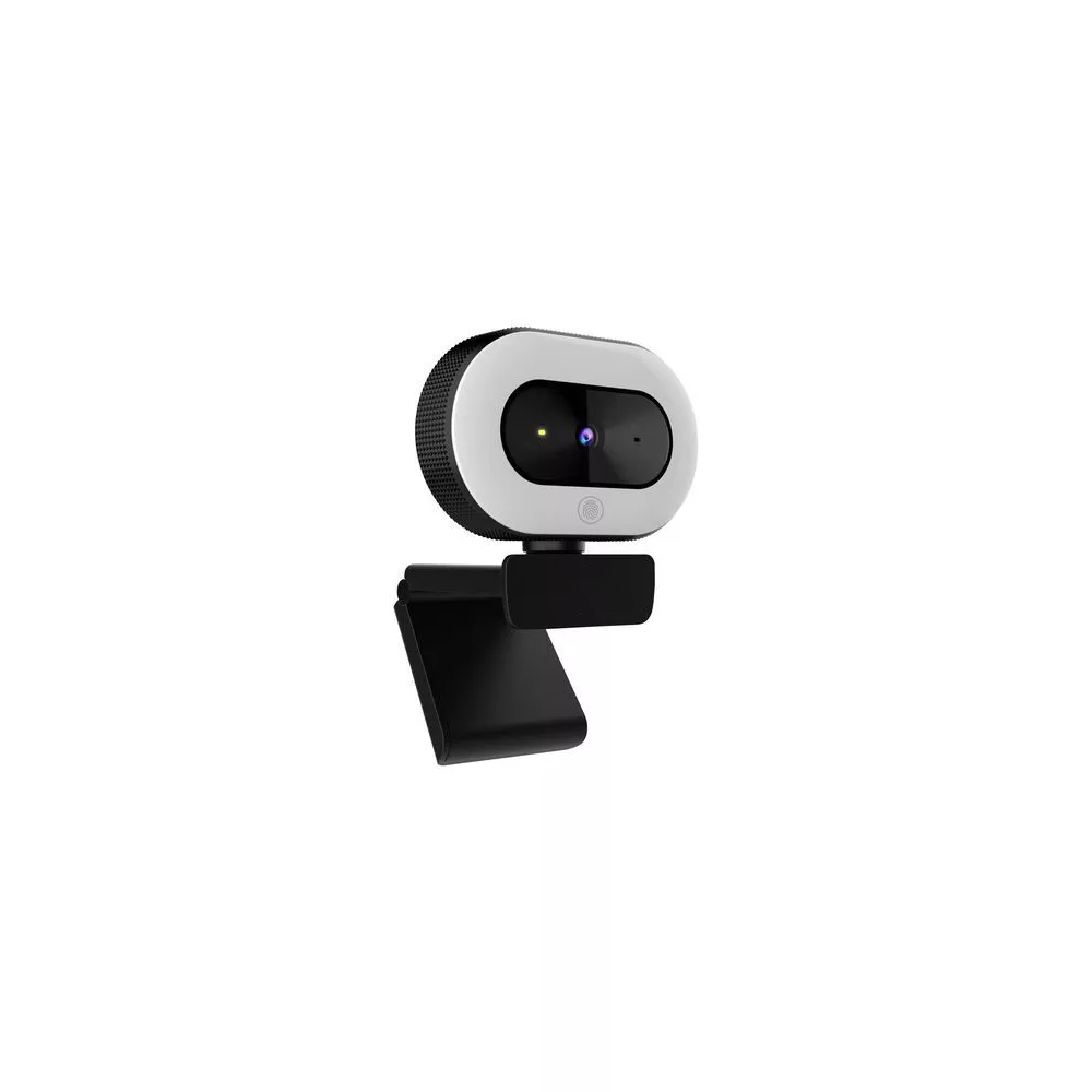 Webcam 1080P Full HD Webcam with Adjustable Ring Light, Autofocus & Built-In Microphone