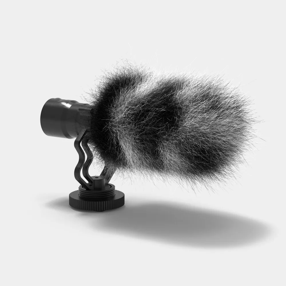 Microphone Cardioid Directional Recording Microphone with Shock Mount for Camera & Mobile Devices