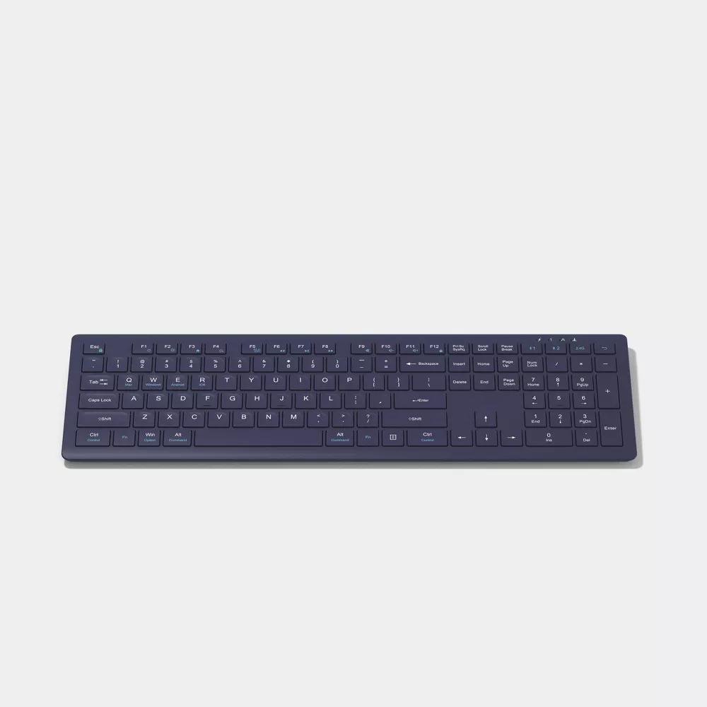 Keyboard Full-Size Dual-Mode Wireless Rechargeable Keyboard with Scissor Switches