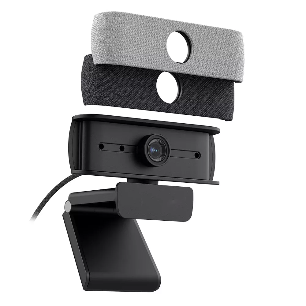 Webcam 1080P HD USB Webcam with Dual Omni-Directional Mics, Autofocus & Light Correction