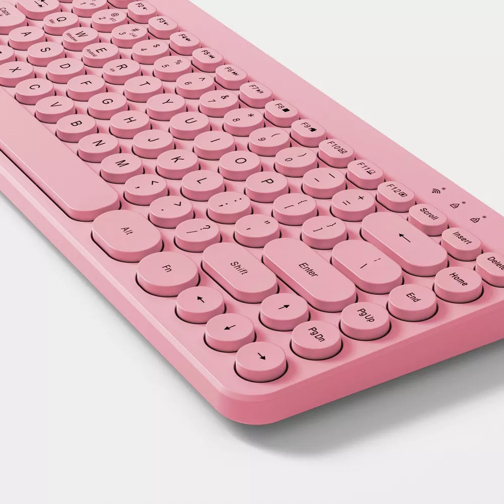 Keyboard Compact Retro Round Key Wireless Office Keyboard