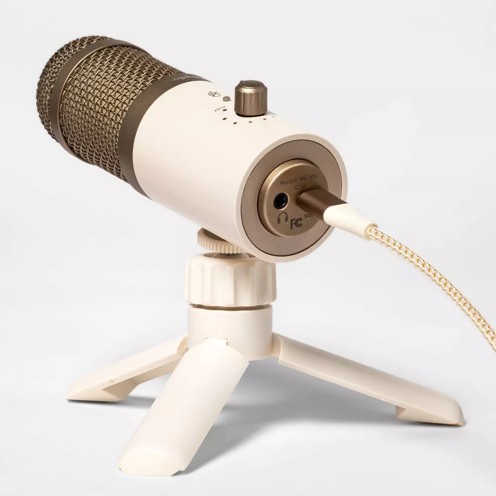 Microphone USB-C Cardioid Condenser Desktop Recording Microphone with Adjustable Tripod Stand