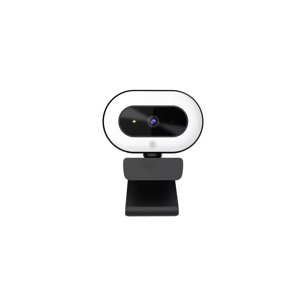 Webcam 1080P Full HD Webcam with Adjustable Ring Light, Autofocus & Built-In Microphone
