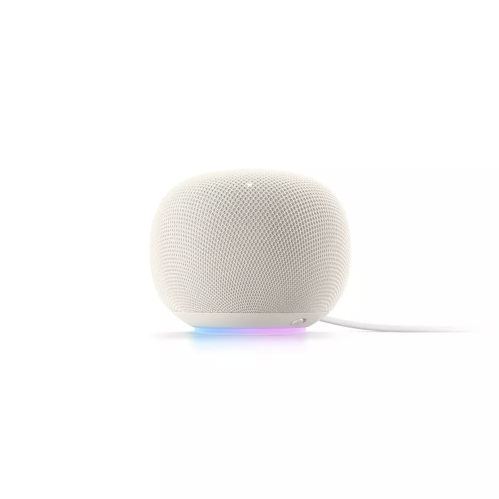 Smart Speaker 360-Degree Omni Sound Voice Assistant Smart Speaker with Smart Home Control & Ambient Indicator Light
