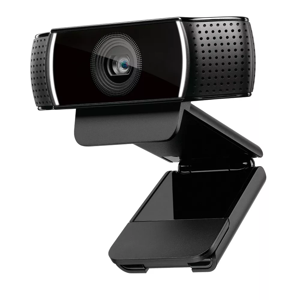 Webcam 1080P Pro Stream HD Webcam with Dual Stereo Omni-Directional Microphones & Auto Light Correction