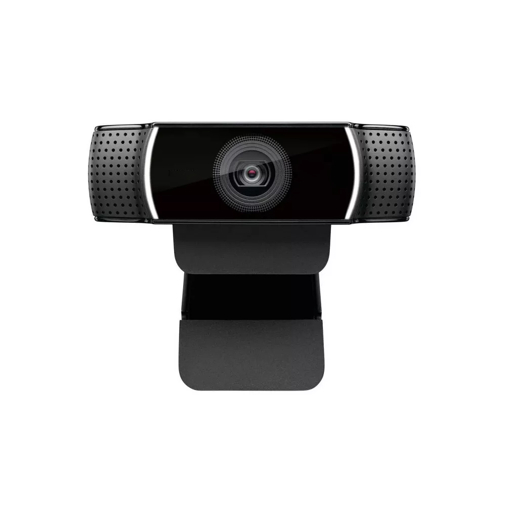 Webcam 1080P Pro Stream HD Webcam with Dual Stereo Omni-Directional Microphones & Auto Light Correction